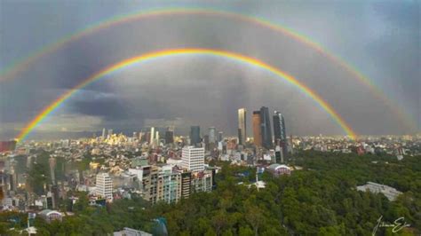 Doble arcoíris pinta la CDMX por qué sucede este fenómeno Imágenes