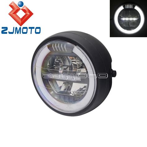 E Mark E8 Faro Led Para Motocicleta DRL Halo Radiador Incorporado