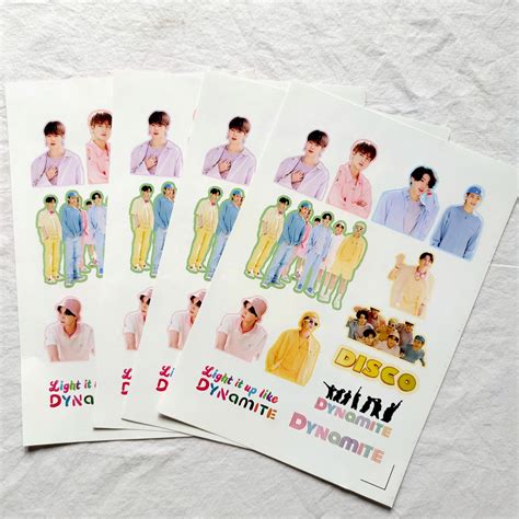 Bts Dynamite Sticker Sheet Thekfandomstore