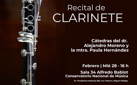 Recital De Clarinete C Tedras Del Dr Alejandro Moreno Y La Mtra