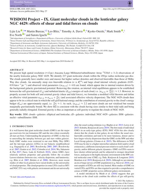 PDF WISDOM Project IX Giant Molecular Clouds In The Lenticular