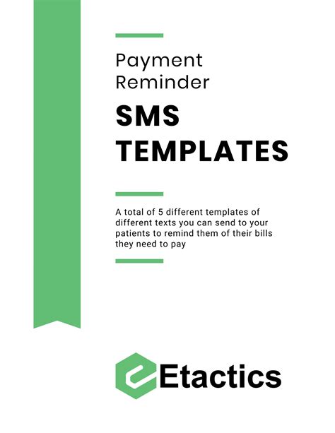 Friendly Payment Reminder SMS Templates — Etactics | Revenue Cycle Software