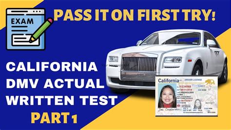 CALIFORNIA DMV WRITTEN TEST PRACTICE TEST 2023 YouTube