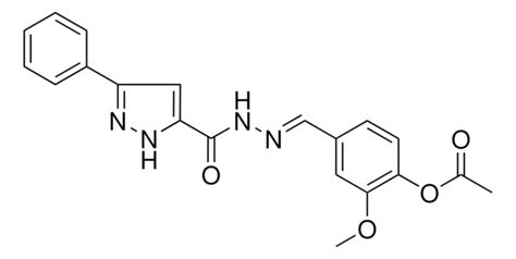 2 MEO 4 2 3 PHENYL 1H PYRAZOL 5 YL CARBONYL CARBOHYDRAZONOYL PHENYL