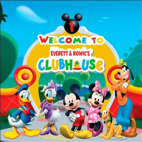 X Ft Welcome Mickey Minnie Mouse Clubhouse Party Personalized Diy