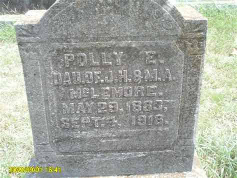 Mary Elizabeth “polly” Mclemore 1883 1918 Find A Grave Memorial