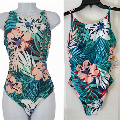 Kona Sol Swim Nwt Kona Sol High Coverage High Neck One Piece