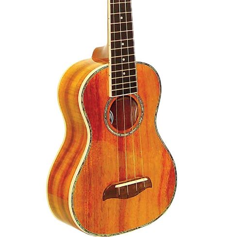 Oscar Schmidt Ou5 R Concert Ukulele W Pre Amp Natural Koa Reverb