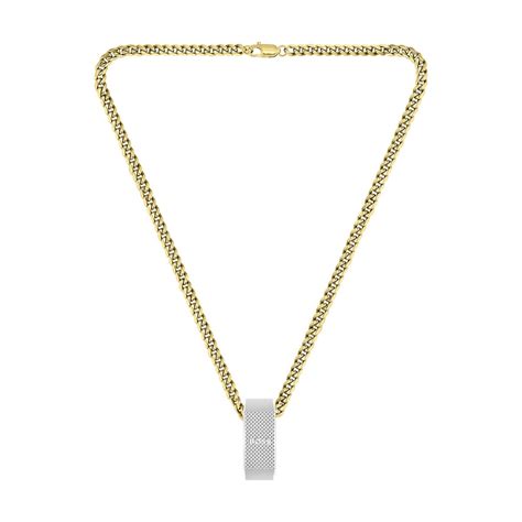 Collier Boss Bijoux Homme en Acier Doré 3 Suisses