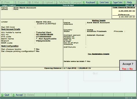 How To Create Single Ledger In Tally