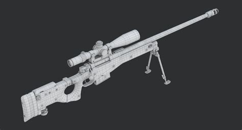 Rifle Sniper L115A3 3D Model 129 Max Fbx Obj Free3D