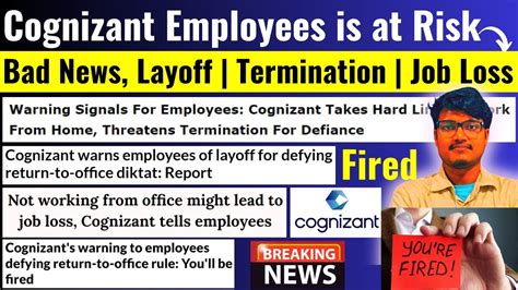 Breaking Bad News All Cognizant Employees Is At High Risk Mass Layoff