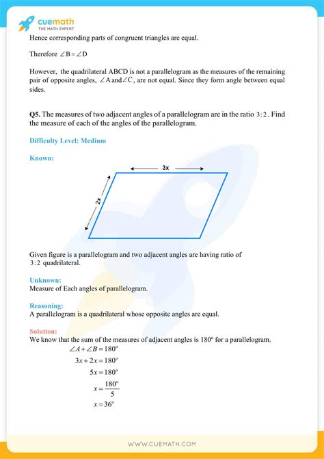 Ncert Solutions Class Maths Chapter Understanding Quadrilaterals