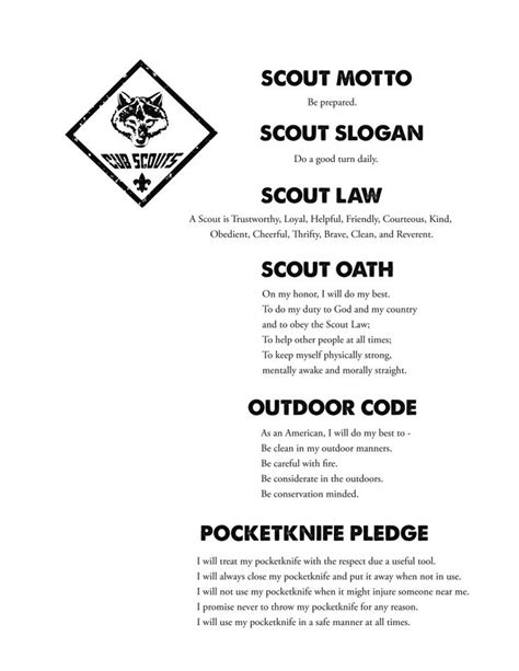 Scout Oath Printable - Printable Word Searches