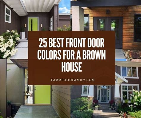 25 Best Front Door Colors For A Brown House (Ideas and Designs) 2023 ...