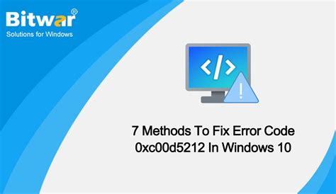 7 Methods To Fix Error Code 0xc00d5212 In Windows 10