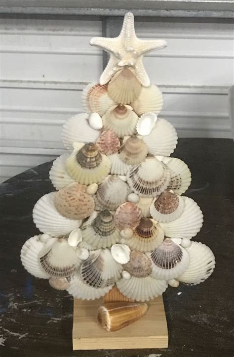 Seashell Christmas Tree Shell Crafts Diy Seashell Projects Seashell Crafts