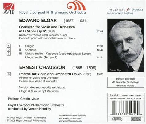 Edward Elgar Violin Concerto Rlpo CD Album Muziek Bol