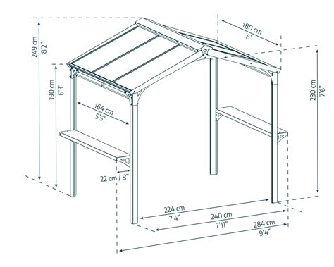 Canopia Tonnelle Austin Pour Barbecue En Aluminium X M