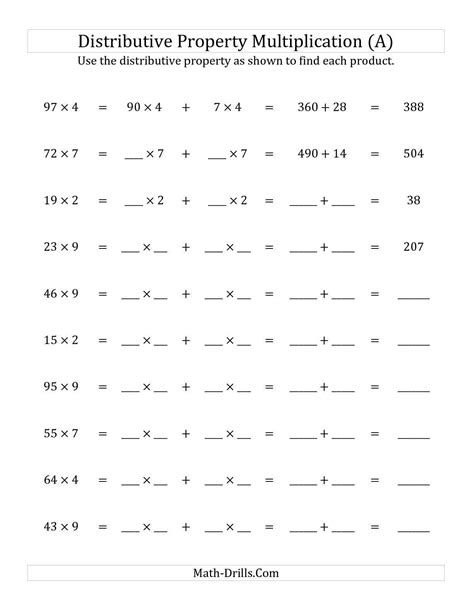 Division And Distributive Property