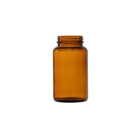 200cc 4oz Amber Wide Mouth Pharmaceutical Glass Bottle Medicine Vitamin