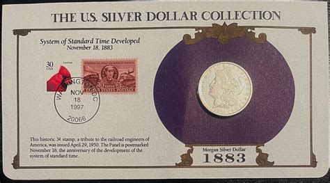 Morgan Silver Dollar Us Postal Commemorative Stamp Set Rare C