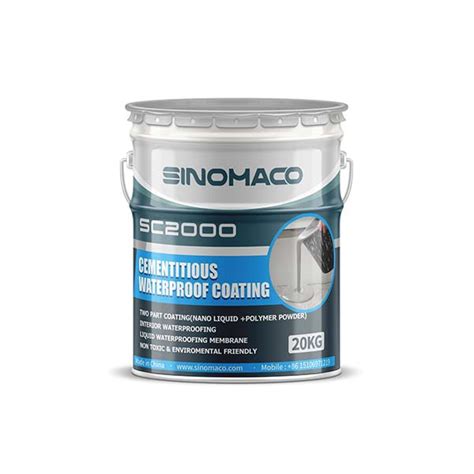 Two Part Cementitious Waterproof Coating Sichuan Sinomaco Materials