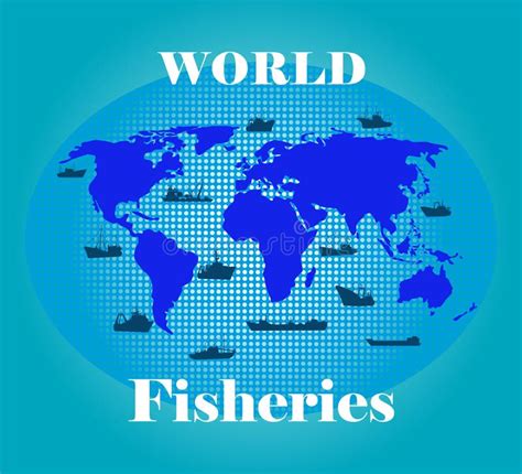 World Fisheries Poster Design Concept Stock Vector Illustration Of