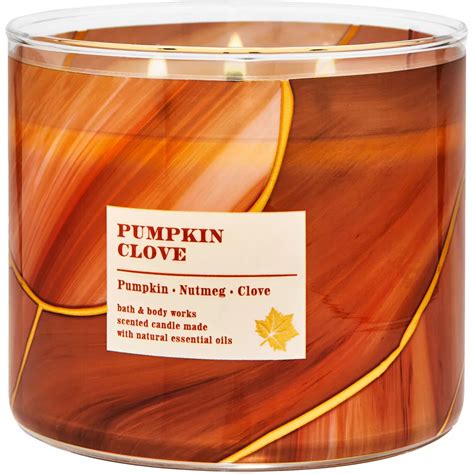 Bath Body Works Scents Of Fall Geo Decor Pumpkin Clove Wick Candle