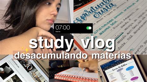 Study Vlog Desacumulando Materias Dicas De Como Organizar Os Estudos