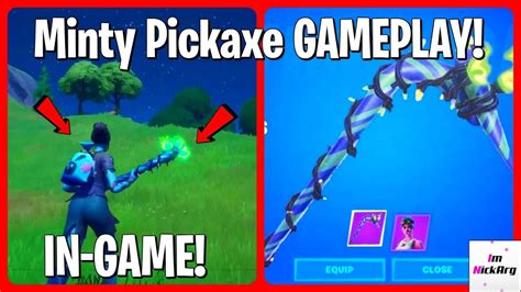 New Merry Mint “minty” Pickaxe Gameplay Exclusive And In Game Fortnite Youtube