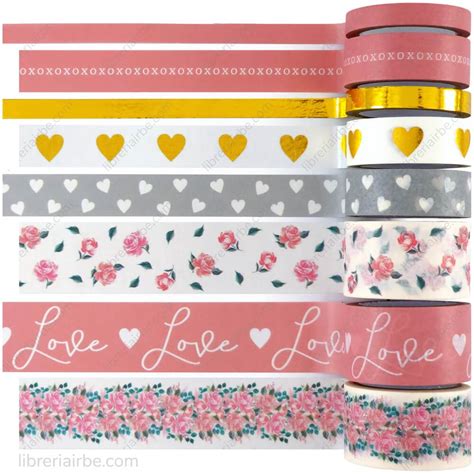 Washi Tape Cinta Adhesiva Decorativa Ibi Craft Caja De 8 Rollos