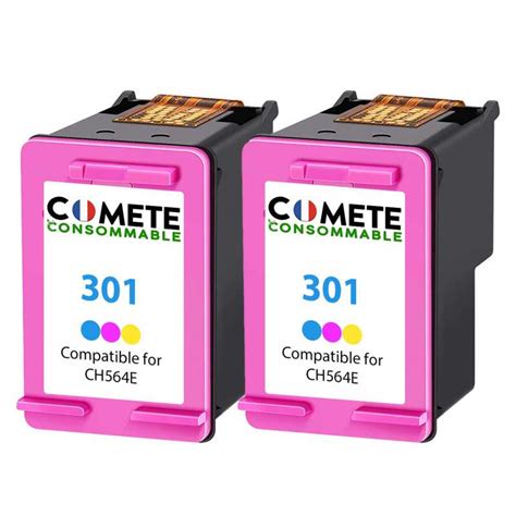 2 Cartouches D Encre Compatibles HP 301 Couleur