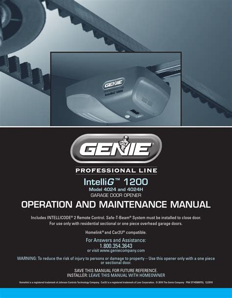 Genie Intellig 4024h Operation And Maintenance Manual Pdf Download