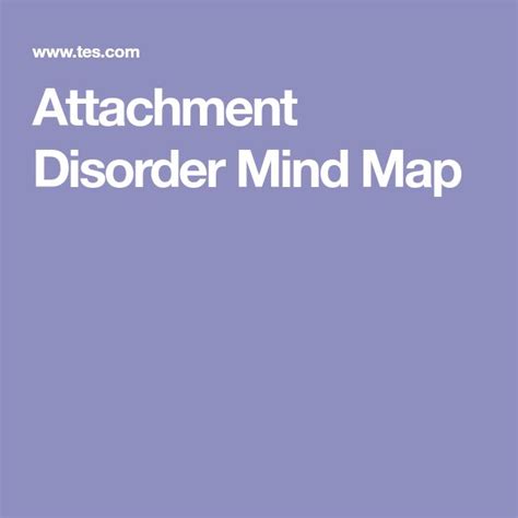 Attachment Disorder Mind Map Teaching Resources Mind Map Disorders Teaching Resources