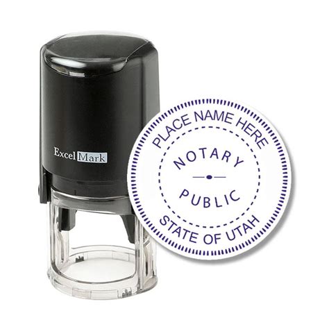 Utah Notary Stamp Round Self Inking