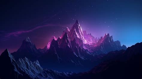 Premium Photo | A purple mountain with a purple sky and the words'mountain'on it