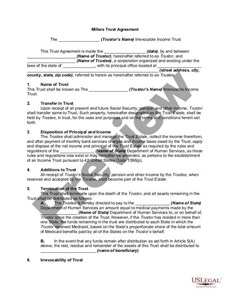 Qualified Income Miller Trust Qit Account Update Us Legal Forms