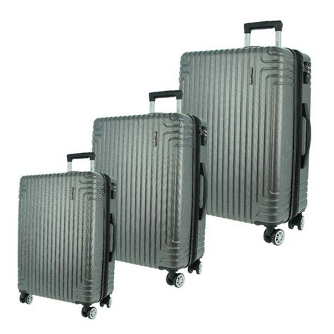 Off Pierre Cardin Hard Shell Suitcases Set Of Charcoal On