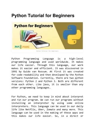 Ppt Introduction To Python Python For Beginners Python