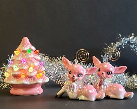 Small Pink Multi Color Pre Lit Christmas Tree With Multi Color Lights ...