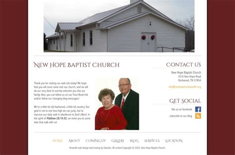 New Hope Baptist Church Client Spotlight - Slamdot