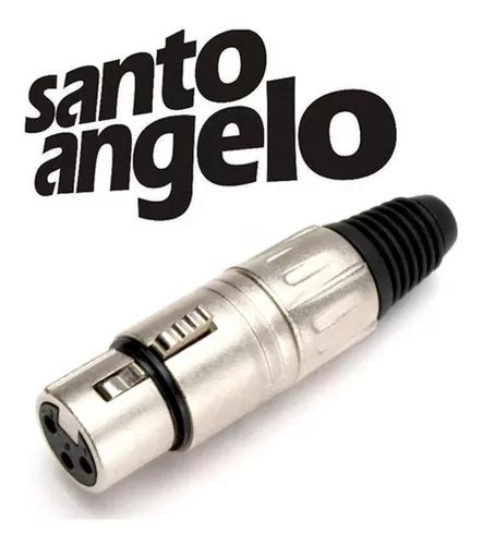 Plug Xlr Santo Angelo Fêmea Conector Profissional Microfone MercadoLivre