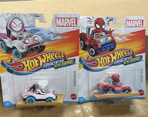 2023 Hot Wheels Racer Verse Spider Man Hkb96 And Spider Gwen Hrt46 Set New Ebay