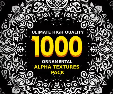 ArtStation - 1000 Ornamental Alpha textures Pack 4 for Zbrush and 3D ...