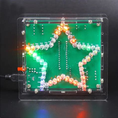 DIY 51 SCM Colorful LED Electronic Star Kit With Case Xmas Gift-in ...