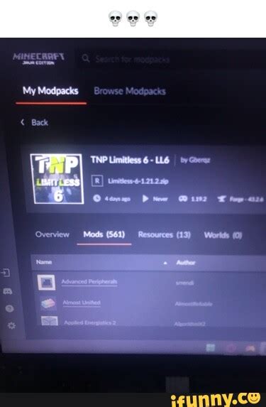 My Modpacks Tnp Limitless Ll Goe Mods Resources Works