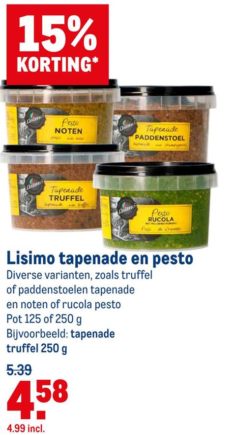 Lisimo Tapenade En Pesto Aanbieding Bij Makro