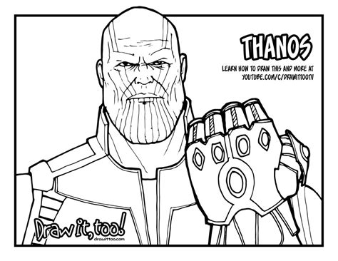 How To Draw Thanos Avengers Infinity War Drawing Tutorial Draw It