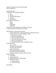 Chapter Population And Community Ecology Docx Chapter Population